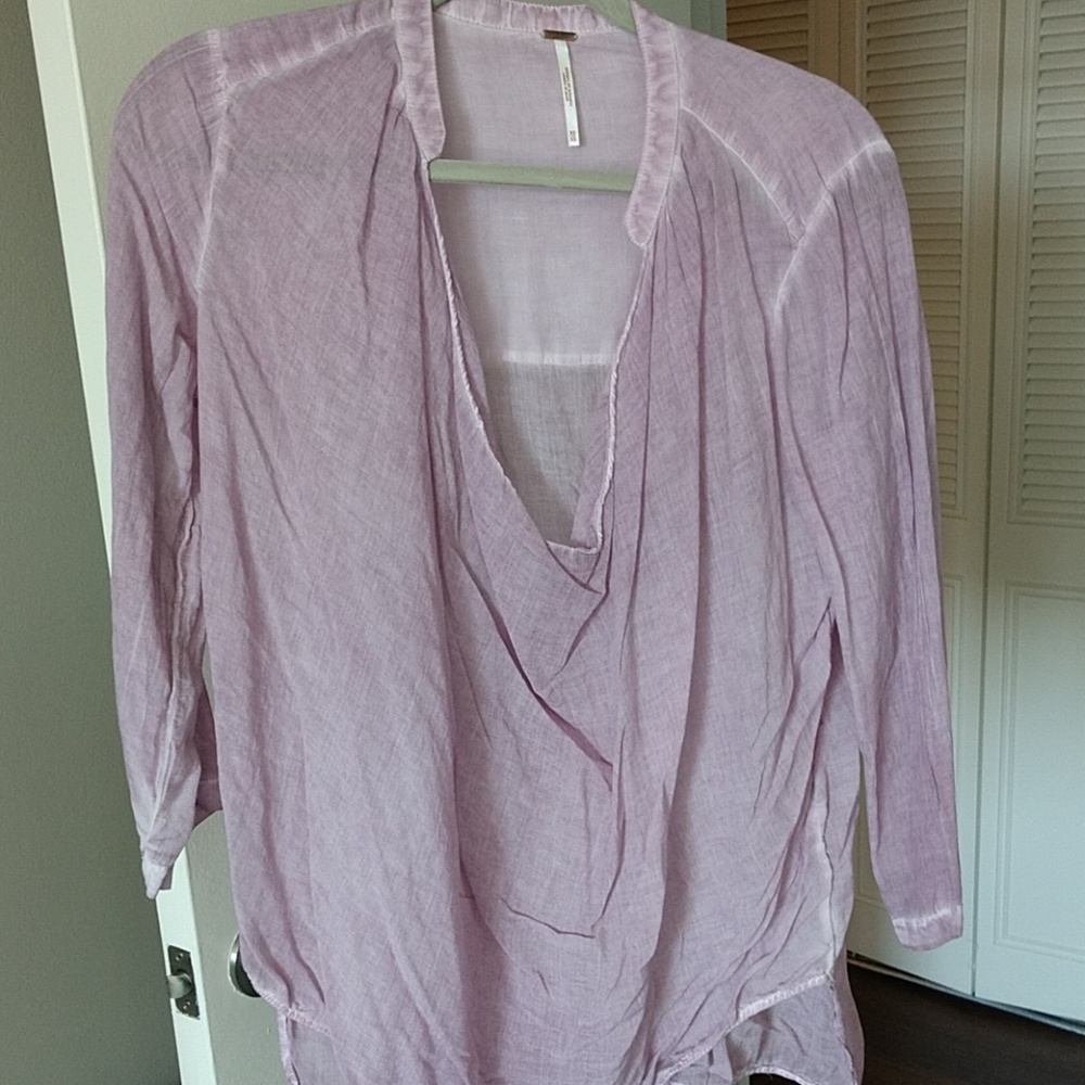 Free people sheer lavender tunic